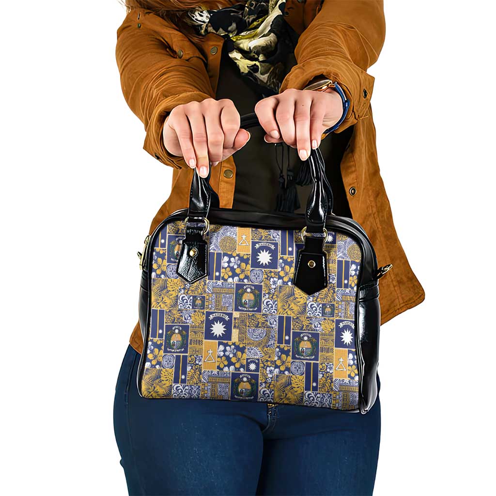 Ekamawir omo Nauru Shoulder Handbag Pacific Patchwork Xmas Vibes - Polynesian Pride