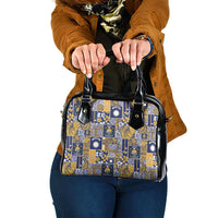 Ekamawir omo Nauru Shoulder Handbag Pacific Patchwork Xmas Vibes - Polynesian Pride