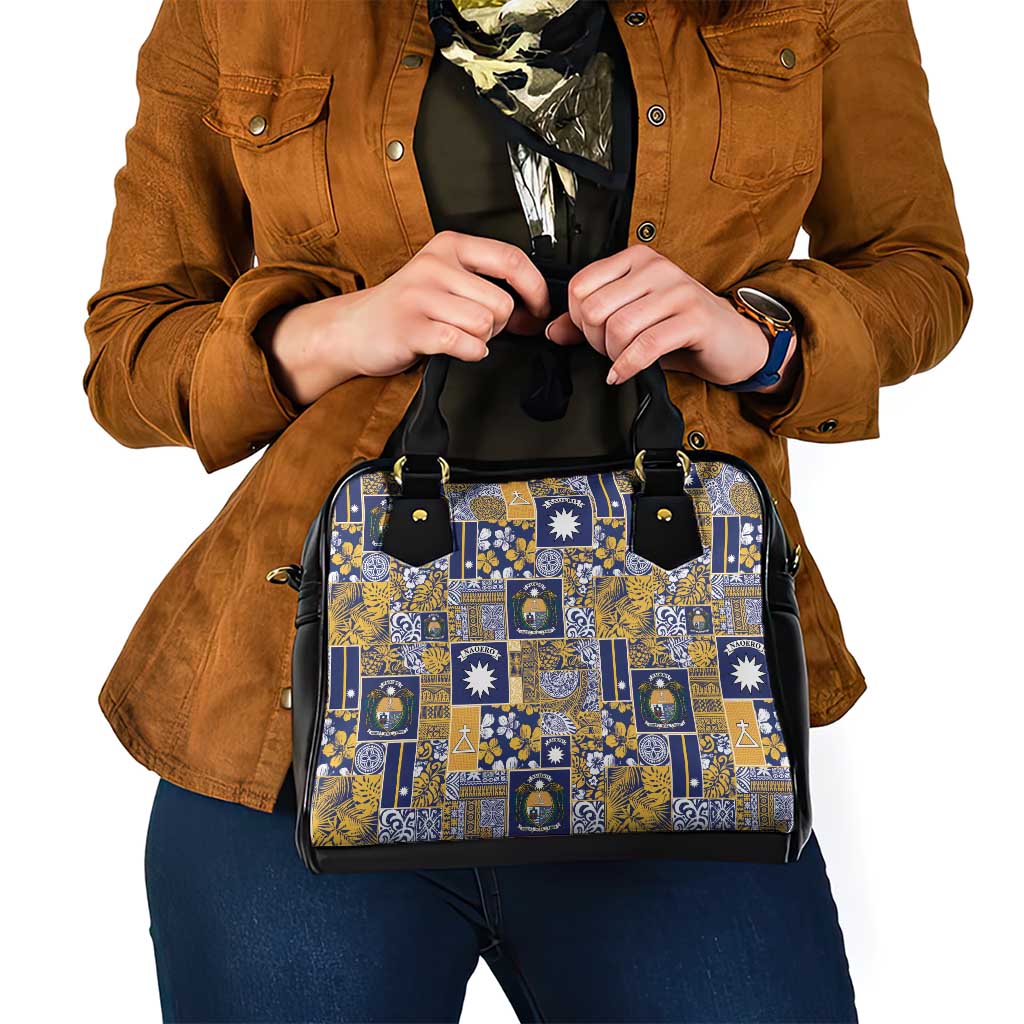 Ekamawir omo Nauru Shoulder Handbag Pacific Patchwork Xmas Vibes - Polynesian Pride