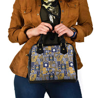 Ekamawir omo Nauru Shoulder Handbag Pacific Patchwork Xmas Vibes - Polynesian Pride