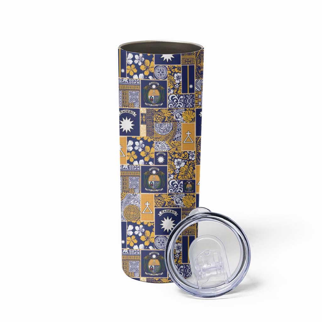 Ekamawir omo Nauru Skinny Tumbler Pacific Patchwork Xmas Vibes - Polynesian Pride