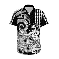 Aloha Hula Girl Hawaiian Tribal and Simple Kakau Hawaiian Shirt LT9 - Polynesian Pride