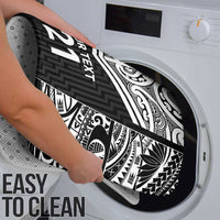 New Zealand Black Fern Custom Bathroom Set Maori Tukutuku Black-white Motif LT9 - Polynesian Pride
