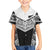 New Zealand Black Fern Custom Family Matching Off Shoulder Maxi Dress and Hawaiian Shirt Maori Tukutuku Black-white Motif