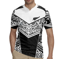 New Zealand Black Fern Custom Rugby Jersey Maori Tukutuku Black-white Motif LT9 - Polynesian Pride