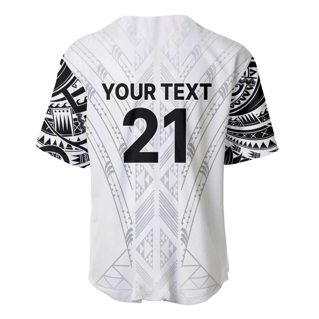 New Zealand Koru Fern Custom Baseball Jersey Simple Taniko Motif LT9 - Polynesian Pride