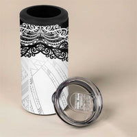 New Zealand Koru Fern Custom 4 in 1 Can Cooler Tumbler Simple Taniko Motif LT9 - Polynesian Pride
