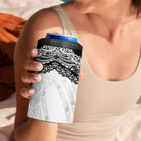 New Zealand Koru Fern Custom 4 in 1 Can Cooler Tumbler Simple Taniko Motif LT9 - Polynesian Pride