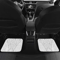 New Zealand Koru Fern Custom Car Mats Simple Taniko Motif LT9 Set 2pcs - Back White - Polynesian Pride