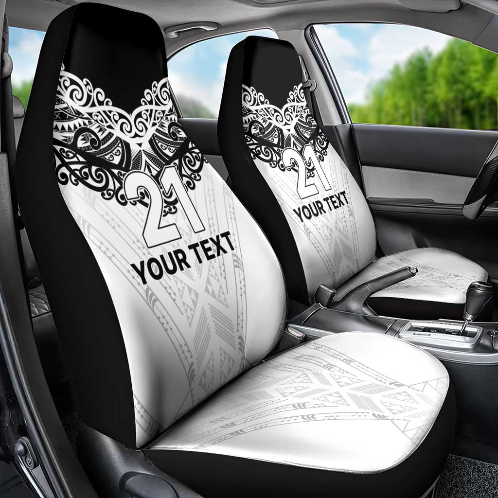 New Zealand Koru Fern Custom Car Seat Cover Simple Taniko Motif LT9 - Polynesian Pride