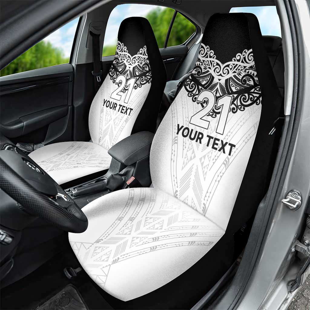 New Zealand Koru Fern Custom Car Seat Cover Simple Taniko Motif LT9 - Polynesian Pride