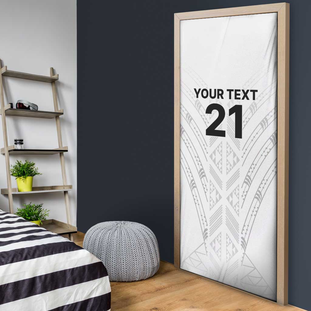 New Zealand Koru Fern Custom Door Cover Simple Taniko Motif LT9 - Polynesian Pride
