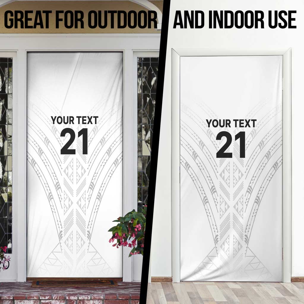 New Zealand Koru Fern Custom Door Cover Simple Taniko Motif LT9 - Polynesian Pride