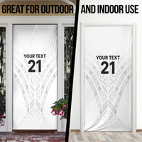 New Zealand Koru Fern Custom Door Cover Simple Taniko Motif LT9 - Polynesian Pride