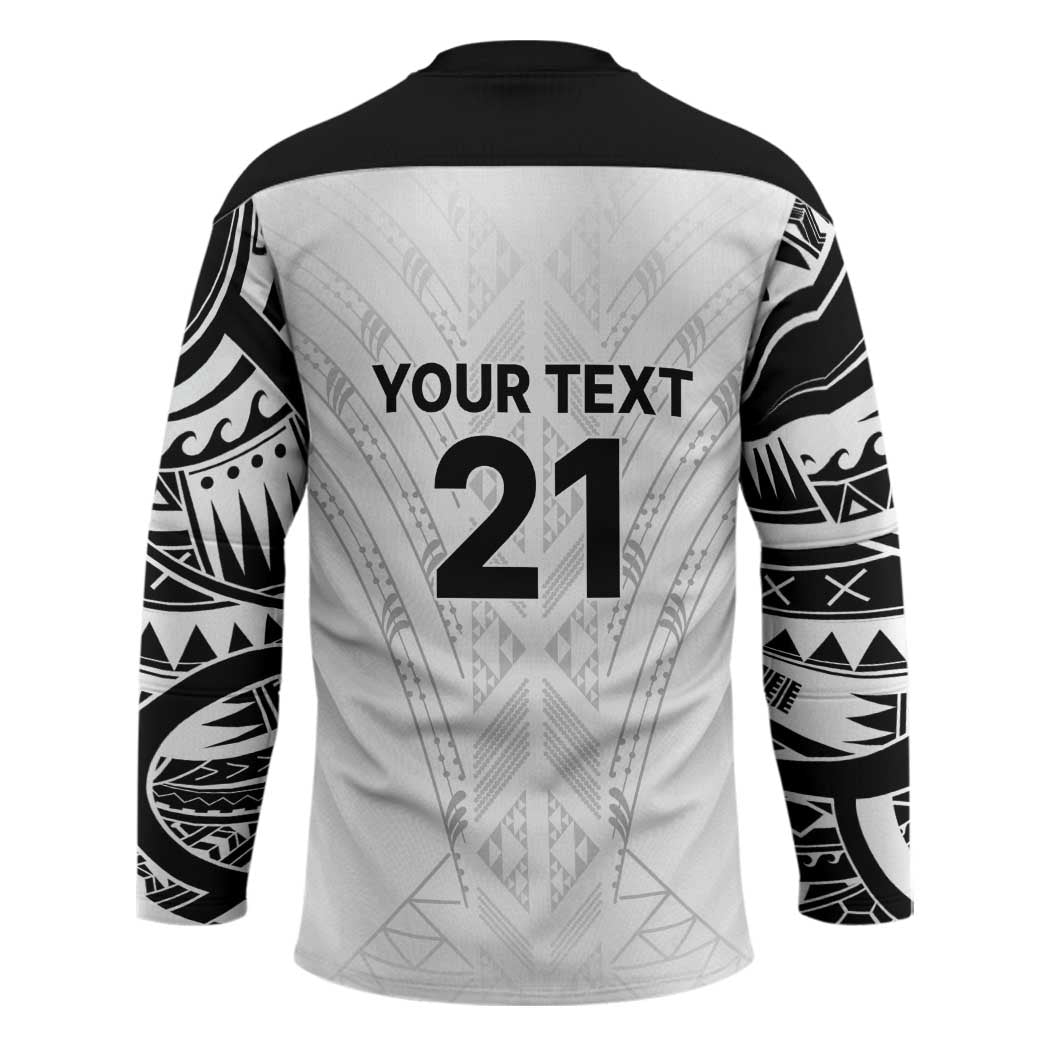 New Zealand Koru Fern Custom Hockey Jersey Simple Taniko Motif LT9 - Polynesian Pride