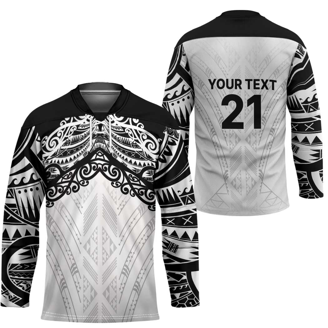 New Zealand Koru Fern Custom Hockey Jersey Simple Taniko Motif LT9 - Polynesian Pride
