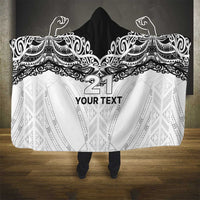 New Zealand Koru Fern Custom Hooded Blanket Simple Taniko Motif LT9 - Polynesian Pride