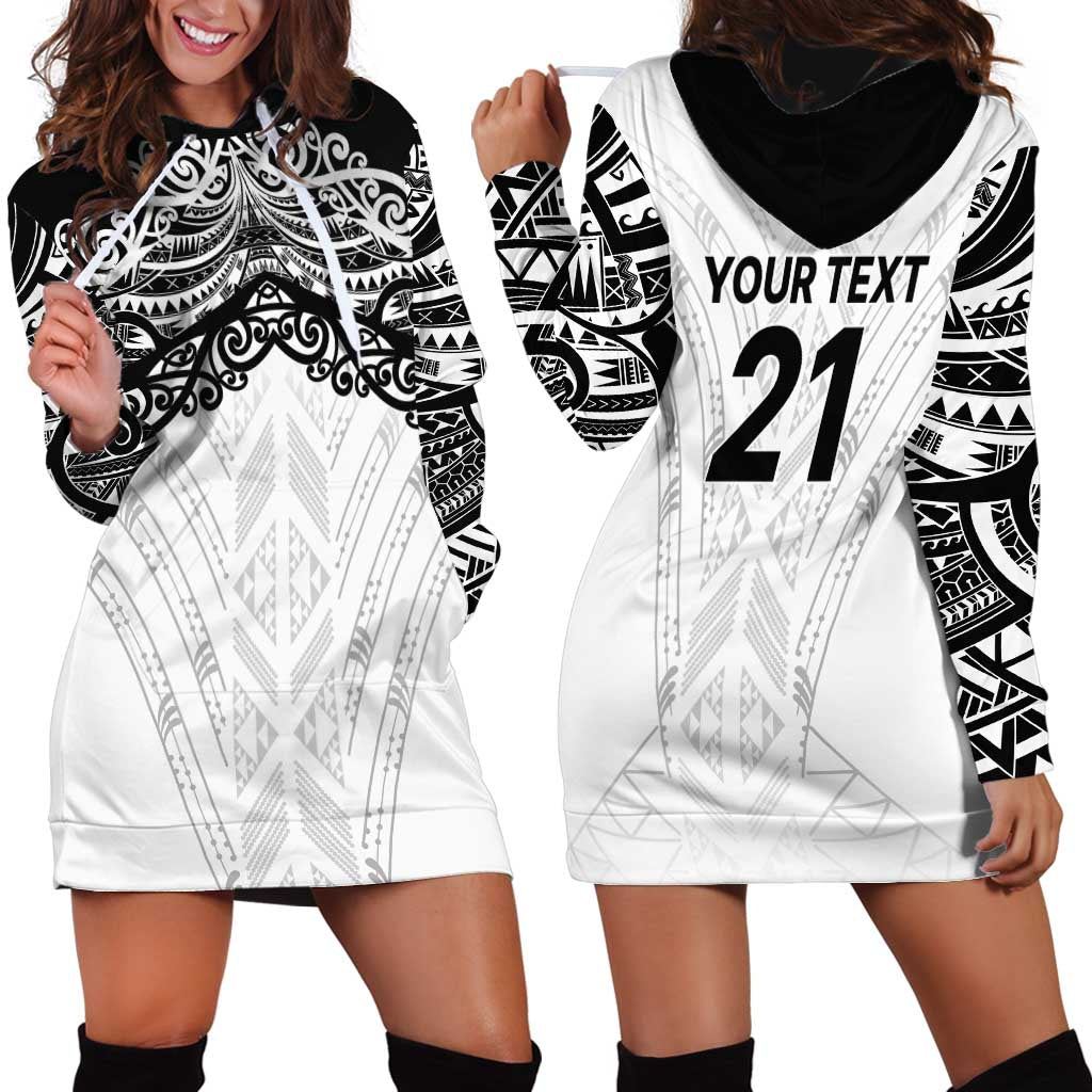 New Zealand Koru Fern Custom Hoodie Dress Simple Taniko Motif LT9 - Polynesian Pride