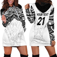 New Zealand Koru Fern Custom Hoodie Dress Simple Taniko Motif LT9 - Polynesian Pride