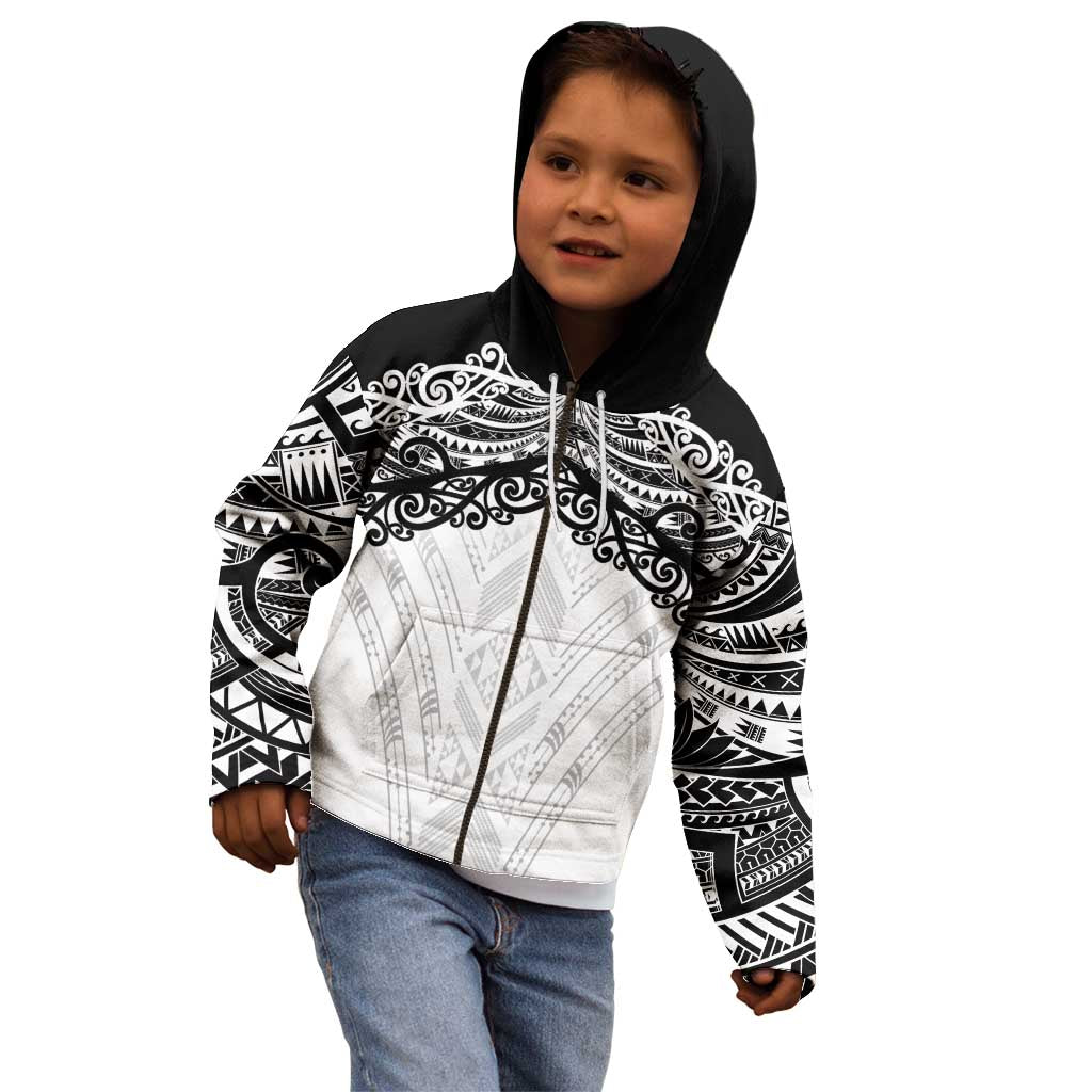 New Zealand Koru Fern Custom Kid Hoodie Simple Taniko Motif LT9 - Polynesian Pride