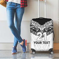 New Zealand Koru Fern Custom Luggage Cover Simple Taniko Motif LT9 - Polynesian Pride