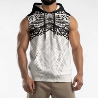 New Zealand Koru Fern Custom Sleeveless Hoodie Simple Taniko Motif LT9 - Polynesian Pride