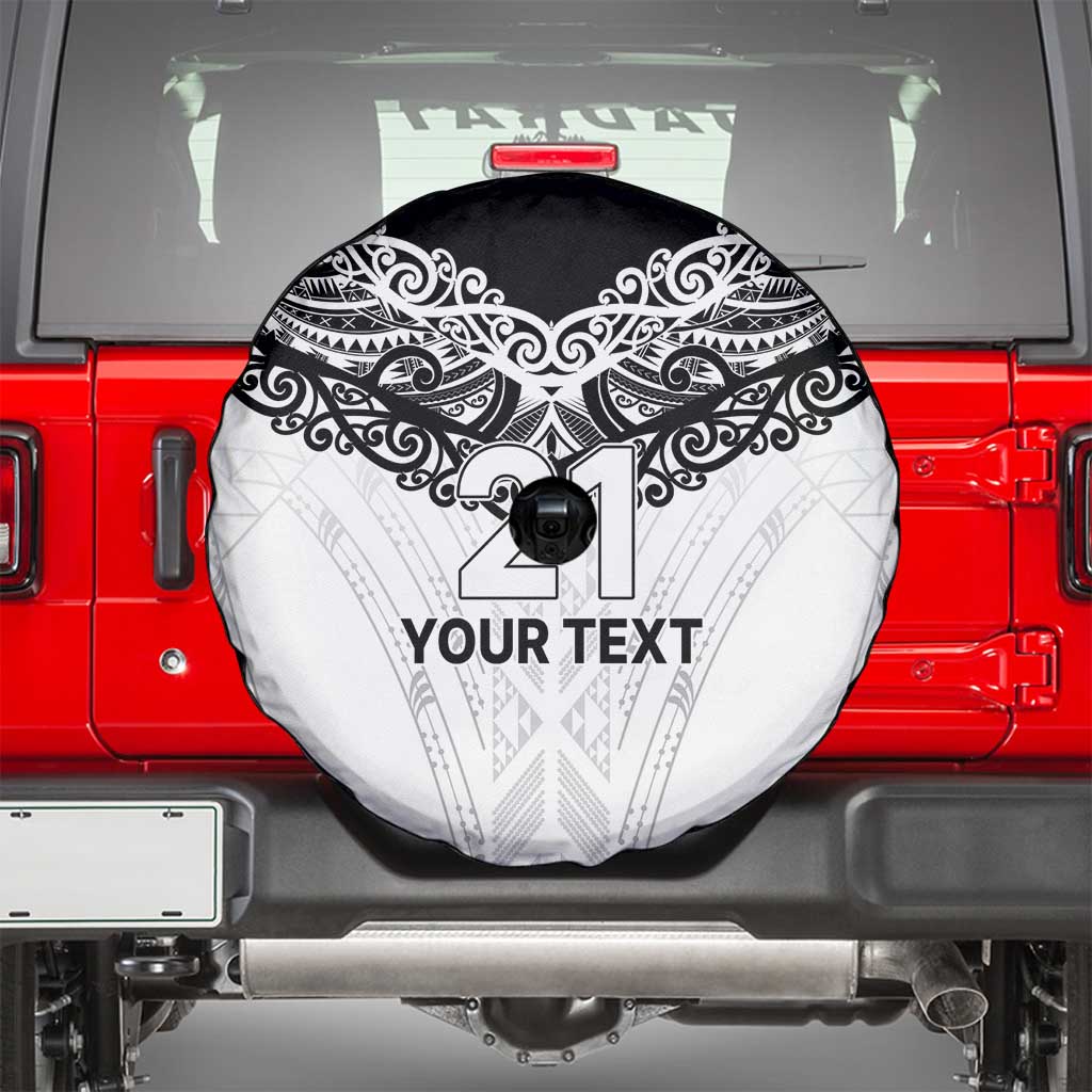 New Zealand Koru Fern Custom Spare Tire Cover Simple Taniko Motif LT9 - Polynesian Pride