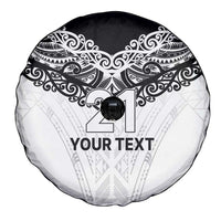 New Zealand Koru Fern Custom Spare Tire Cover Simple Taniko Motif LT9 - Polynesian Pride