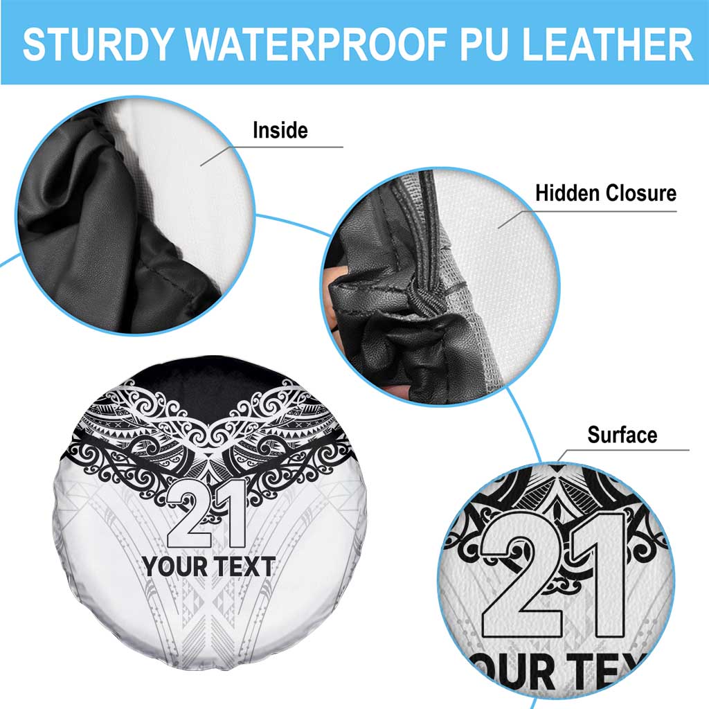 New Zealand Koru Fern Custom Spare Tire Cover Simple Taniko Motif LT9 - Polynesian Pride