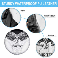 New Zealand Koru Fern Custom Spare Tire Cover Simple Taniko Motif LT9 - Polynesian Pride