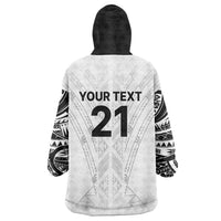 New Zealand Koru Fern Custom Wearable Blanket Hoodie Simple Taniko Motif LT9 - Polynesian Pride