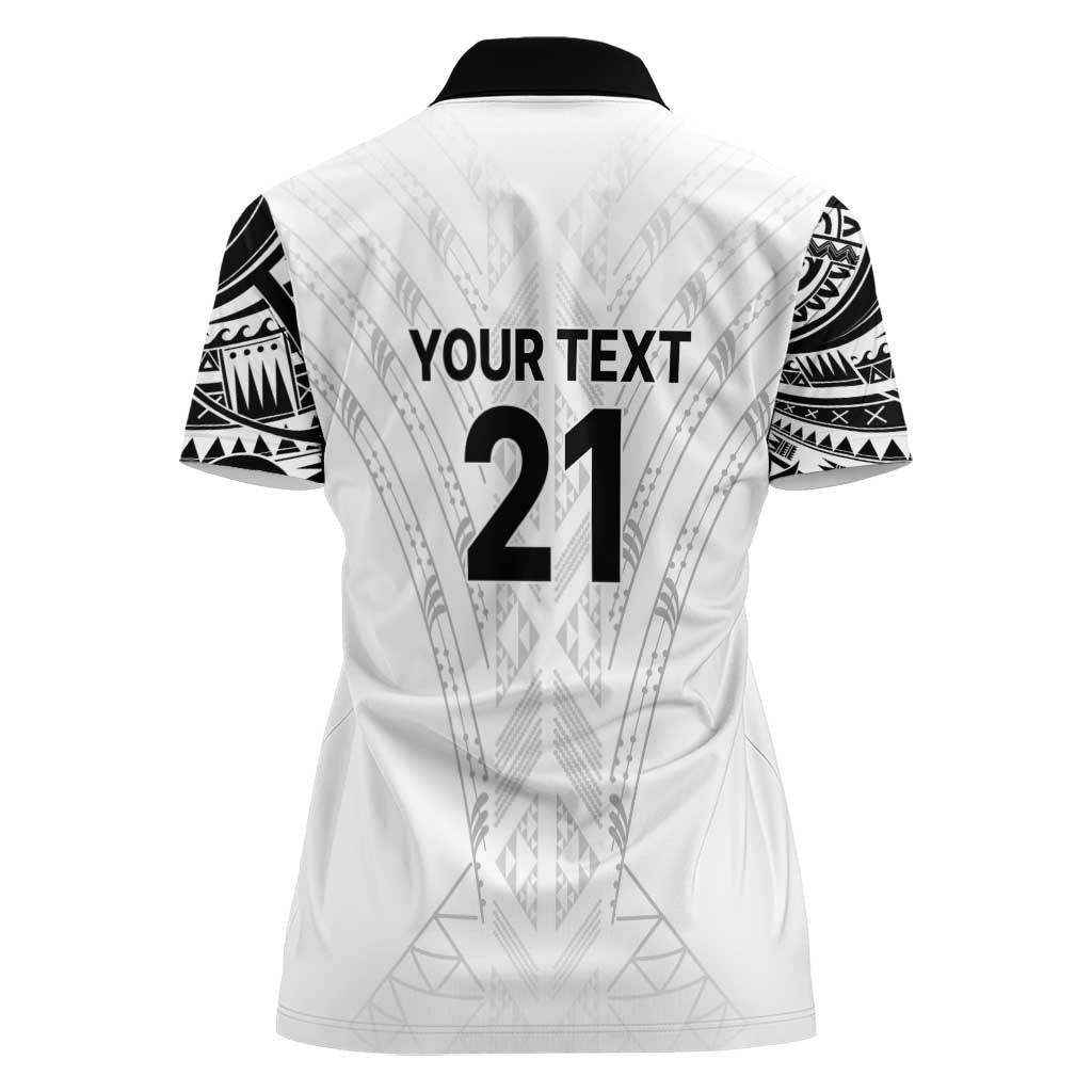 New Zealand Koru Fern Custom Women Polo Shirt Simple Taniko Motif LT9 - Polynesian Pride