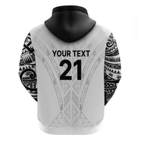 New Zealand Koru Fern Custom Zip Hoodie Simple Taniko Motif LT9 - Polynesian Pride