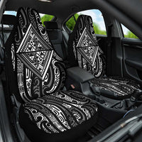 New Zealand Maori Taniko Car Seat Cover Black Kowhaiwhai Puhoro LT9 One Size Black - Polynesian Pride