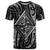 New Zealand Maori Taniko T Shirt Black Kowhaiwhai Puhoro