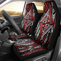New Zealand Maori Taniko Car Seat Cover Red Kowhaiwhai Puhoro LT9 - Polynesian Pride