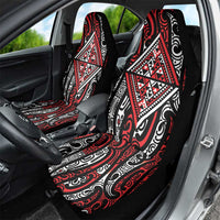 New Zealand Maori Taniko Car Seat Cover Red Kowhaiwhai Puhoro LT9 - Polynesian Pride