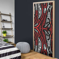 New Zealand Maori Taniko Door Cover Red Kowhaiwhai Puhoro LT9 - Polynesian Pride