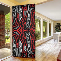 New Zealand Maori Taniko Door Cover Red Kowhaiwhai Puhoro LT9 - Polynesian Pride