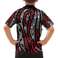 New Zealand Maori Taniko Hawaiian Shirt Red Kowhaiwhai Puhoro LT9 - Polynesian Pride