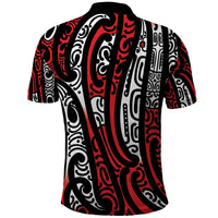 New Zealand Maori Taniko Polo Shirt Red Kowhaiwhai Puhoro LT9 - Polynesian Pride