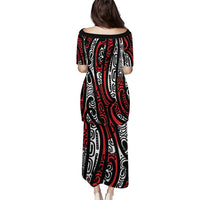 New Zealand Maori Taniko Puletasi Red Kowhaiwhai Puhoro LT9 - Polynesian Pride