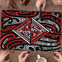 New Zealand Maori Taniko Puzzle Red Kowhaiwhai Puhoro LT9 - Polynesian Pride