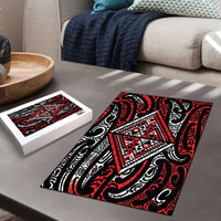 New Zealand Maori Taniko Puzzle Red Kowhaiwhai Puhoro LT9 - Polynesian Pride