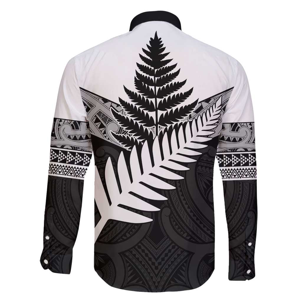 New Zealand Silver Fern Family Matching Tank Maxi Dress and Hawaiian Shirt Maori Koru Mixed Taniko Pattern LT9 - Polynesian Pride