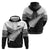 New Zealand Silver Fern Hoodie Maori Koru Mixed Taniko Pattern