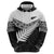 New Zealand Silver Fern Hoodie Maori Koru Mixed Taniko Pattern