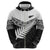 New Zealand Silver Fern Hoodie Maori Koru Mixed Taniko Pattern