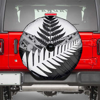 New Zealand Silver Fern Spare Tire Cover Maori Koru Mixed Taniko Pattern LT9 - Polynesian Pride
