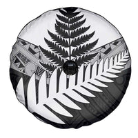 New Zealand Silver Fern Spare Tire Cover Maori Koru Mixed Taniko Pattern LT9 - Polynesian Pride
